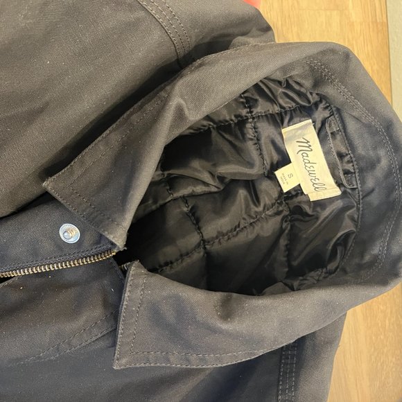 Madewell Waxed Cotton Jacket, Grey, Size Small - Picture 2 of 6